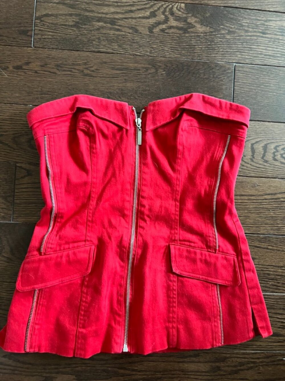 Y2K Bebe Red Stapless Corset Top